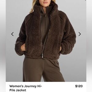 BYLT Women's Journey Hi-Pile Brown Jacket